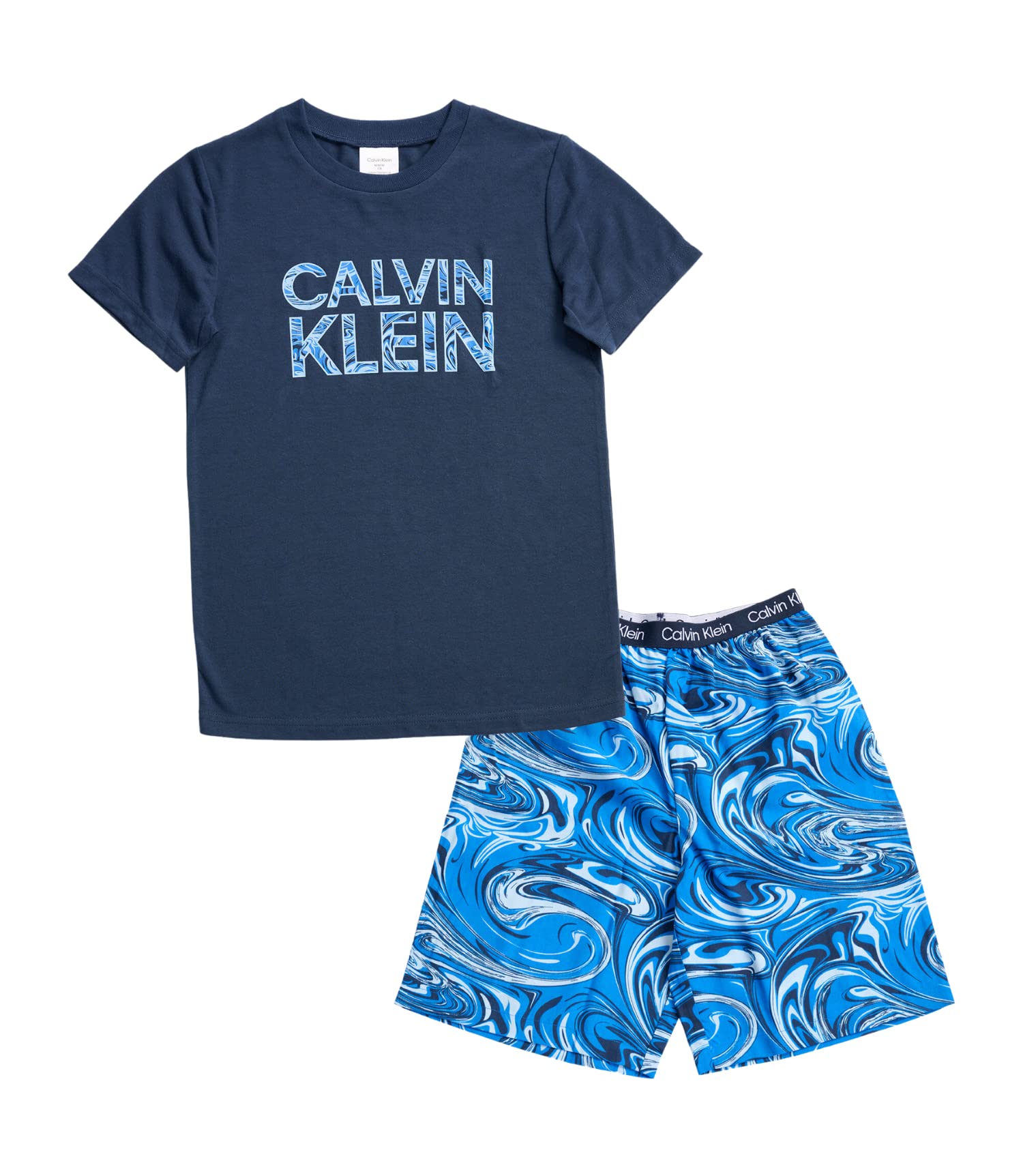 Calvin Klein Boys' Two Piece Sleepwear Top and Bottom Pajama Set